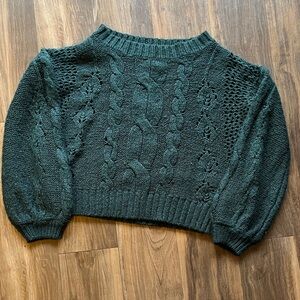 Alya Dark Teal Cable Knit Sweater